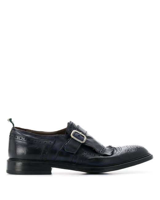 Green George buckled oxford shoes Blue