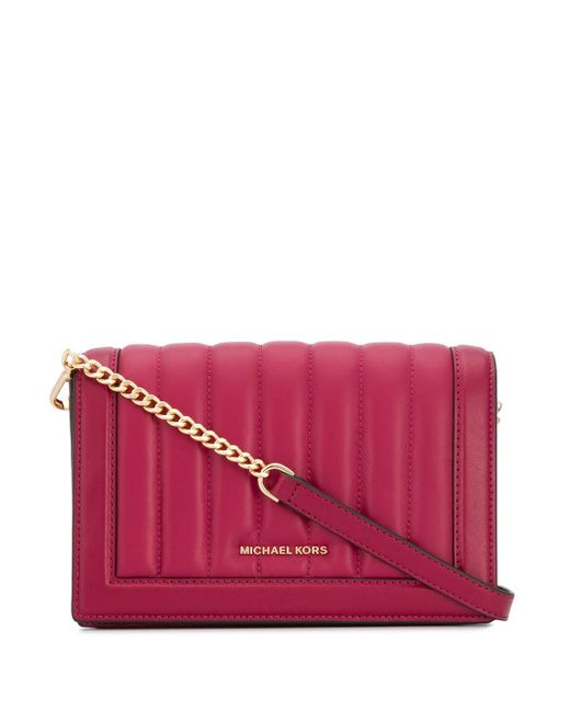 Michael Kors Collection quilted cross body bag Red