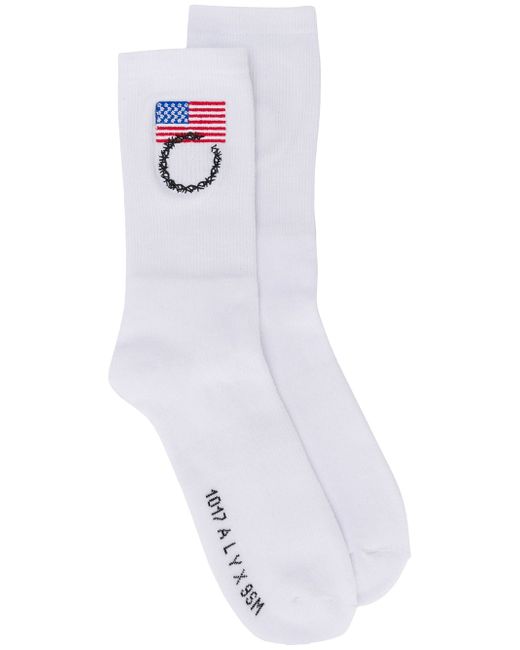1017 Alyx 9Sm American flag socks White