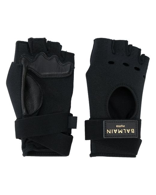 Puma x Balmain fingerless gloves Black