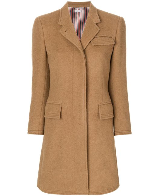 Thom Browne Classic Chesterfield Overcoat In Nude