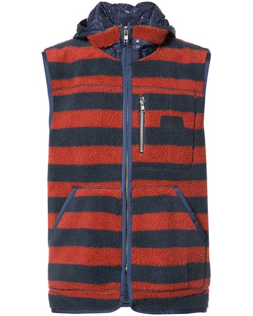 Prps sleeveless striped hoodie Medium Polyester