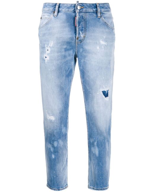 Dsquared2 Holes Hockney straight jeans