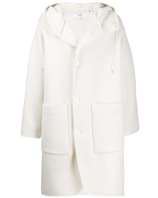 Oamc Sonic oversized hooded coat White