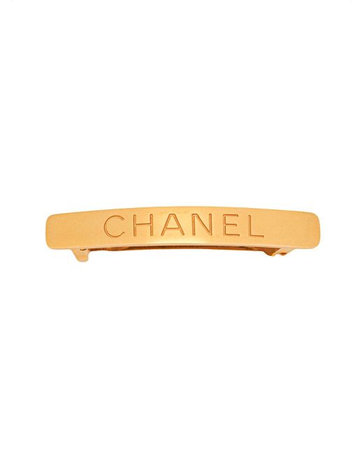 Chanel Pre-Owned 1996 logo hair clip GOLD