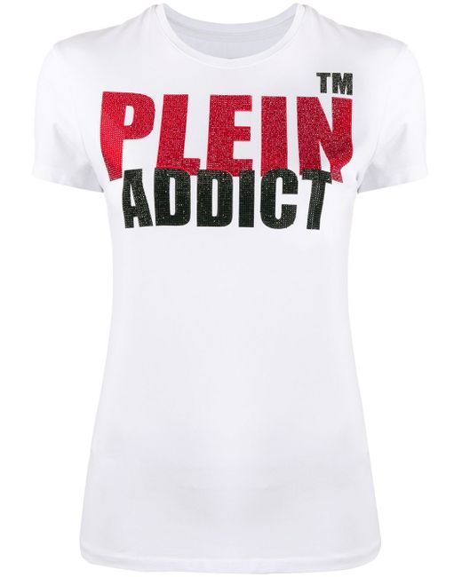 Philipp Plein Addict embellished short sleeve T-shirt