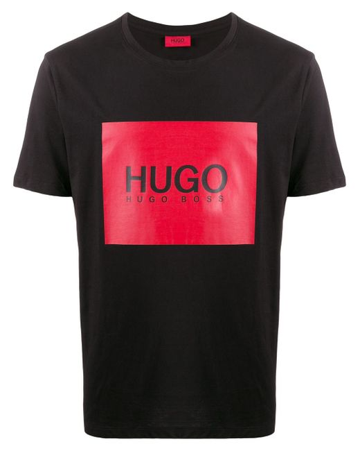 Hugo Hugo Boss square logo crew-neck T-shirt Black