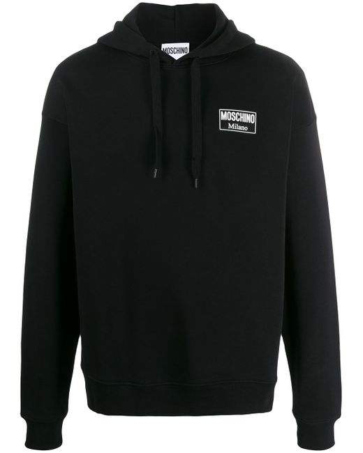 Moschino logo patch hoodie
