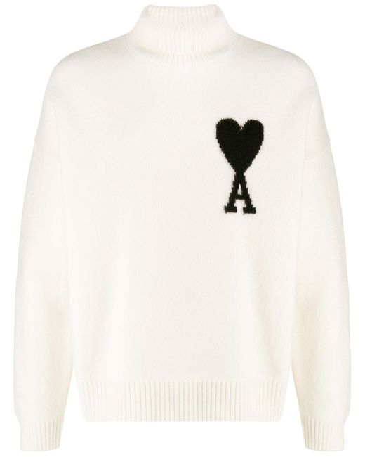 AMI Alexandre Mattiussi AMI de Coeur oversize sweater White
