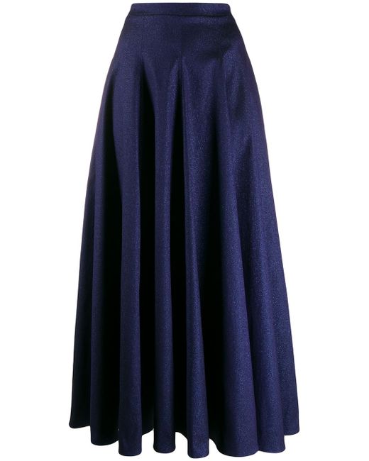 Talbot Runhof sparkly maxi skirt Blue