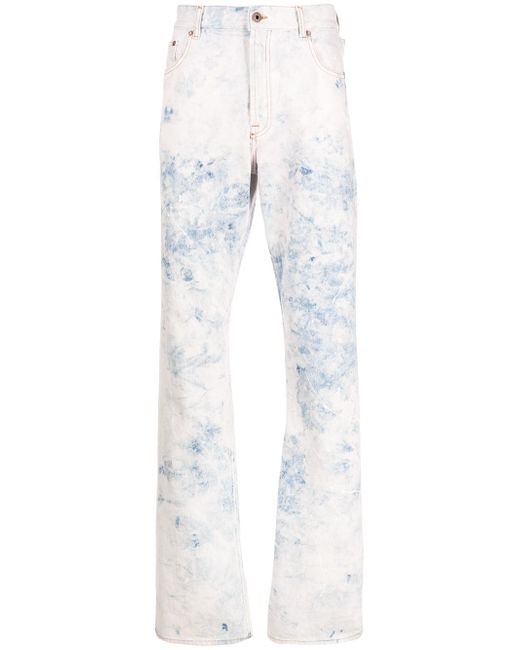 Off-White bleached bootcut jeans