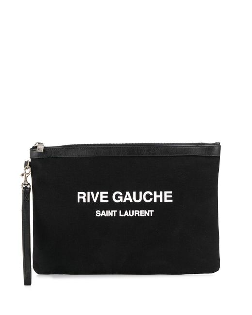 Saint Laurent Rive Gauche print pouch