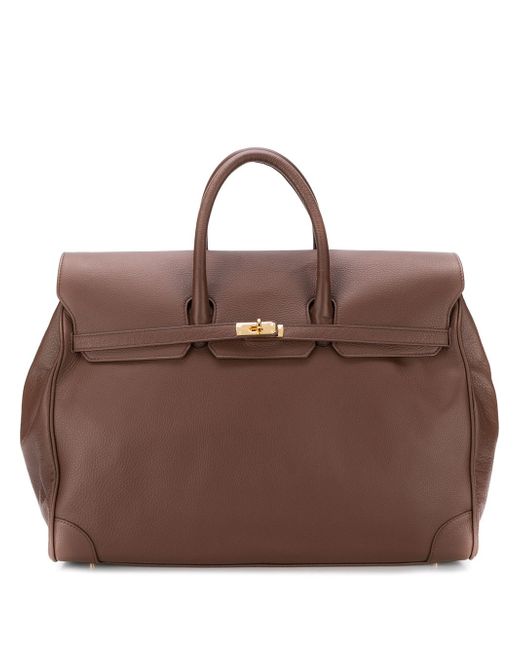 Eleventy large foldover-top holdall Brown
