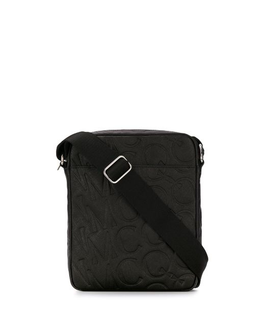 McQ Alexander McQueen all over logo messenger bag Black