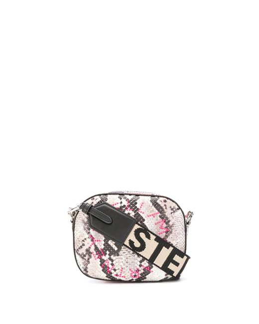 Stella McCartney Stella Logo snake-print belt bag ORANGE