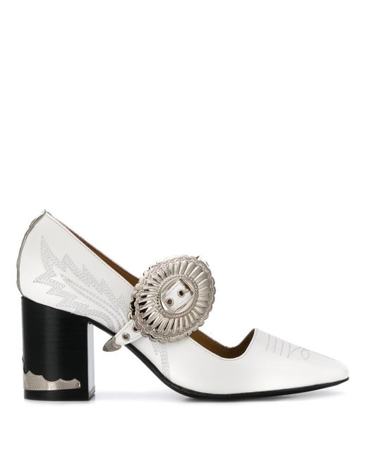 Toga Pulla mary-jane buckled pumps White