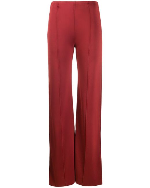 Valentino piped seams flared trousers