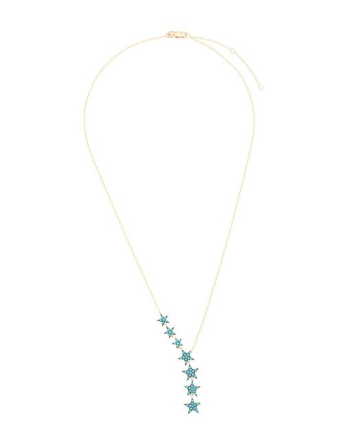 Hues star drop necklace Blue