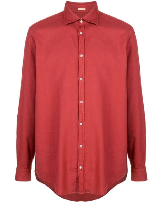 Massimo Alba plain shirt Red