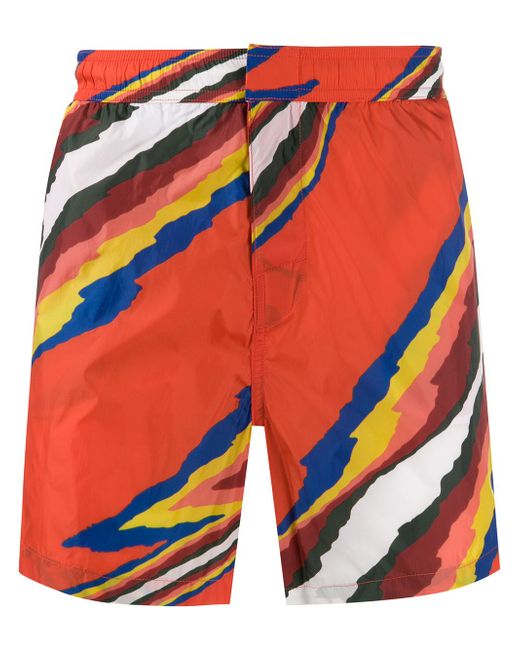 Missoni Mare graphic printed swimshorts Red