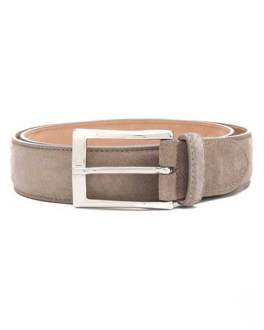 Scarosso classic square buckle belt Grey