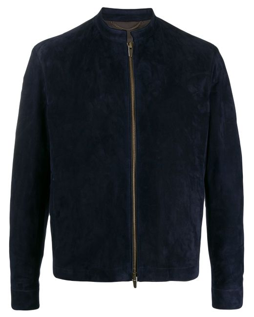 Ajmone long sleeve zipped jacket Blue