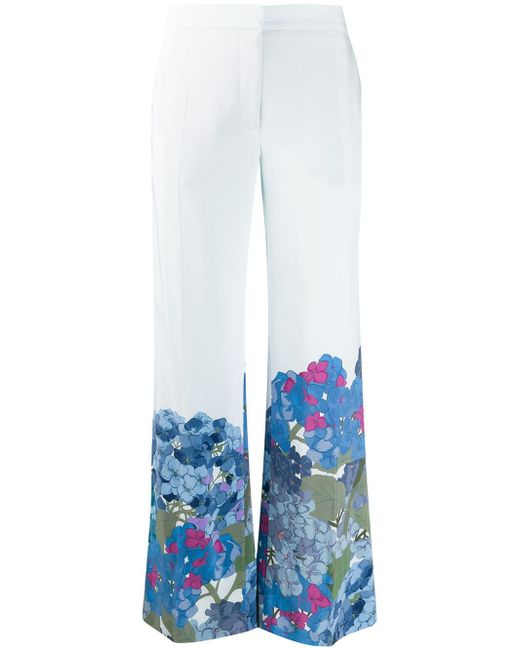 Valentino Macro Ortensia printed flared trousers