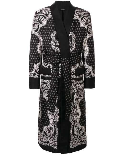 Dolce & Gabbana bandana print robe Black