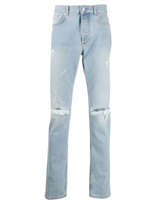 Givenchy ripped straight jeans Blue