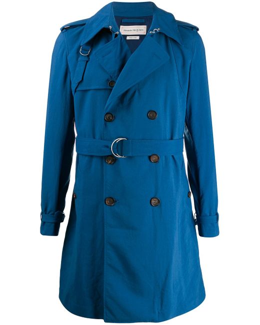 Alexander McQueen trench coat Blue