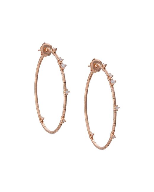 Mattia Cielo 18kt rose gold diamond hoop earrings