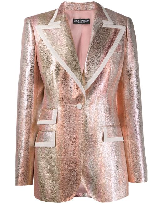 Dolce & Gabbana shimmer tailored jacket GOLD