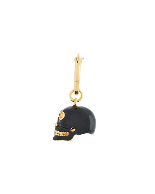True Rocks skull hoop earring GOLD