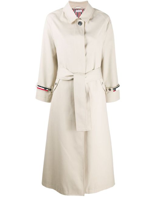 Thom Browne Waterproof Unconstructed Trench Coat NEUTRALS