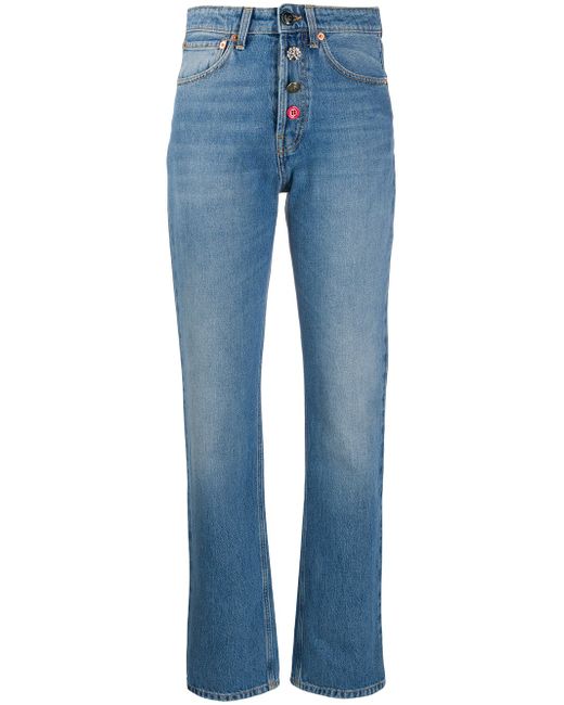 Semicouture high-rise straight jeans