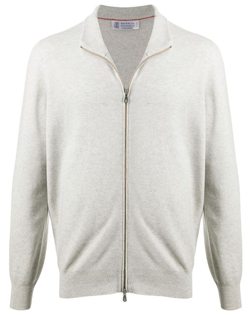 Brunello Cucinelli zip-up sweater Grey