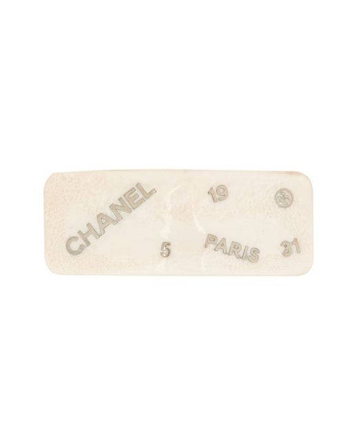 Chanel Pre-Owned 1999 motifs hair barrette White