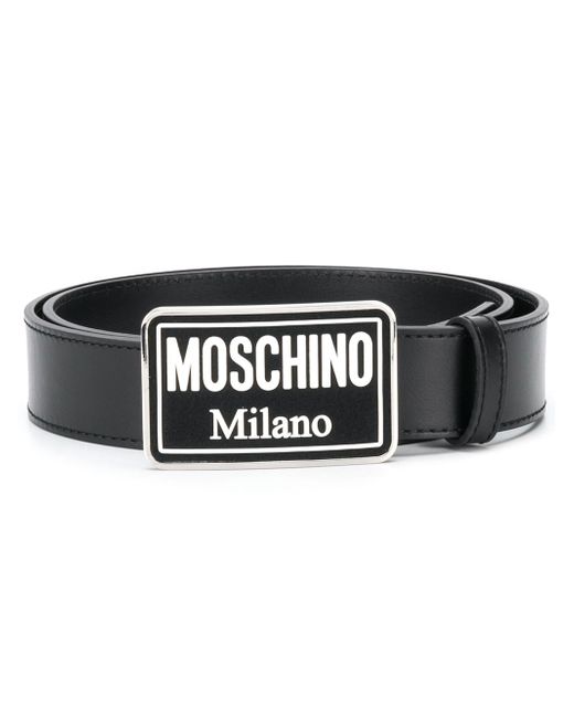 Moschino enamelled buckle belt