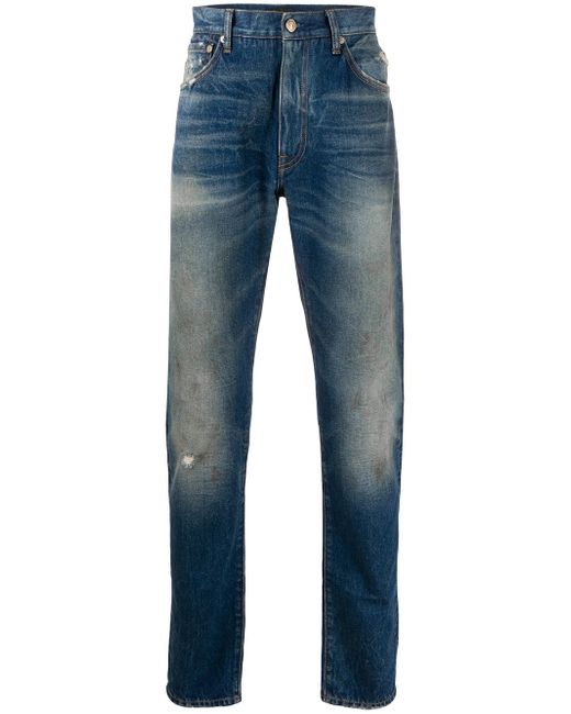 Alanui mid-rise straight jeans Blue