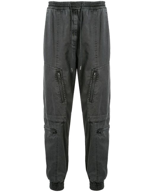 Juun.J zip-detail tapered jeans Grey