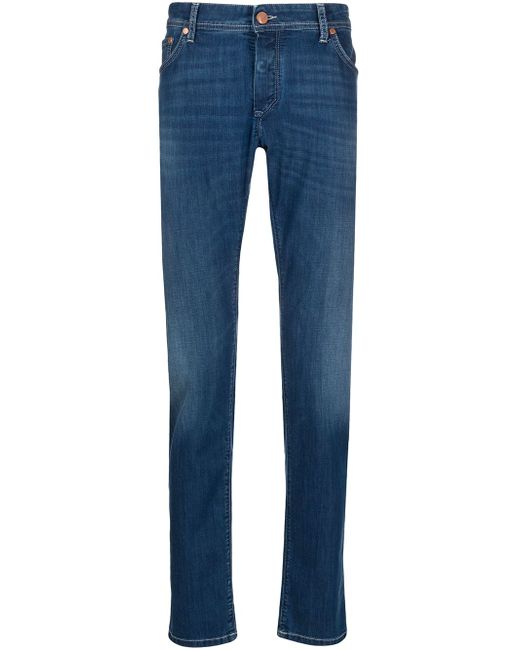 Barba Five mid-rise straight jeans Blue