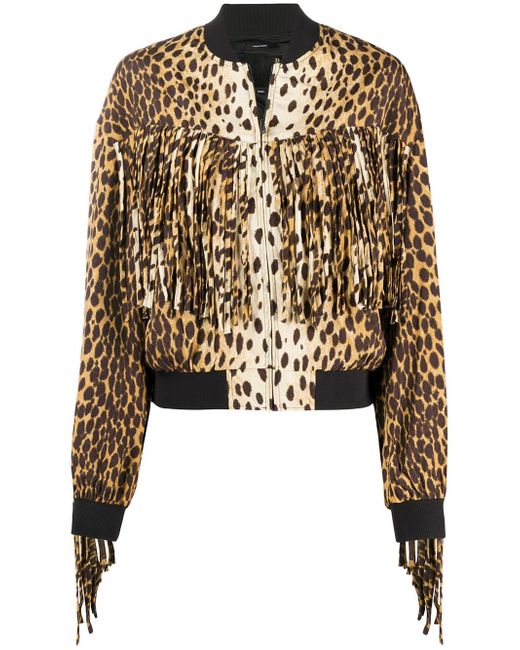 R13 Cheetah bomber jacket Brown