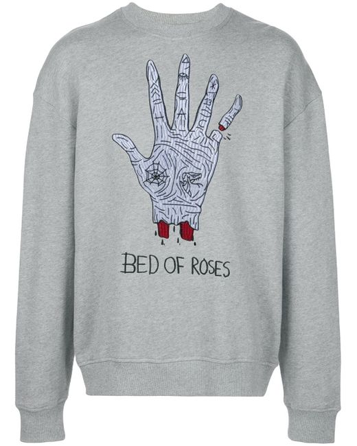 Haculla Bed Of Roses jersey sweatshirt HEATHER GREY