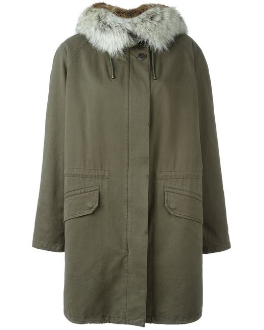 Yves Salomon Army fur-trimmed parka Rabbit Fur/Polyester/Coyote