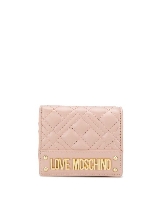 Love Moschino quilted compact wallet