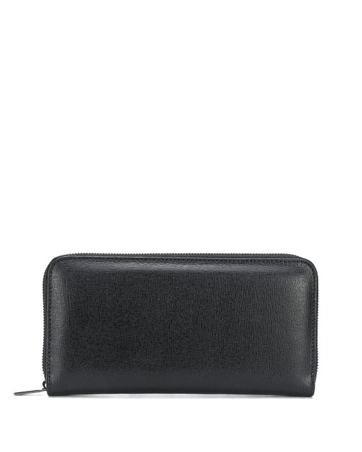 Canali zip-around rectangular wallet Black