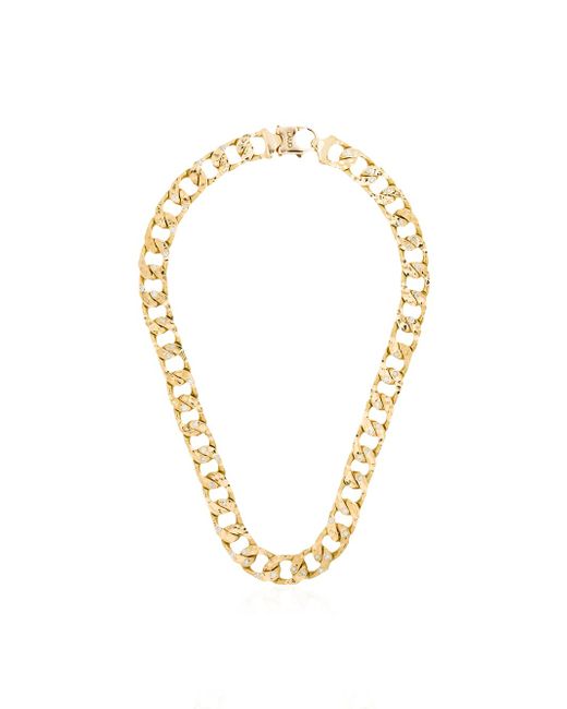 Laud 18kt yellow gold curb diamond necklace