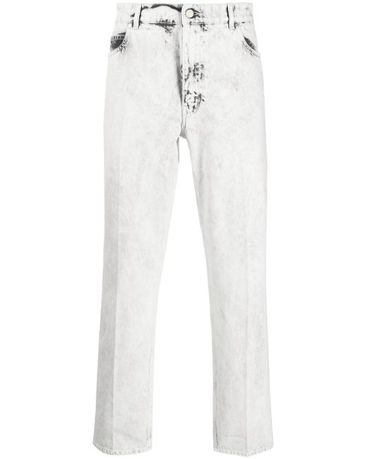 Stella McCartney cropped bleached jeans Grey