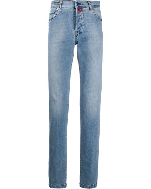 Kiton mid-rise skinny jeans Blue