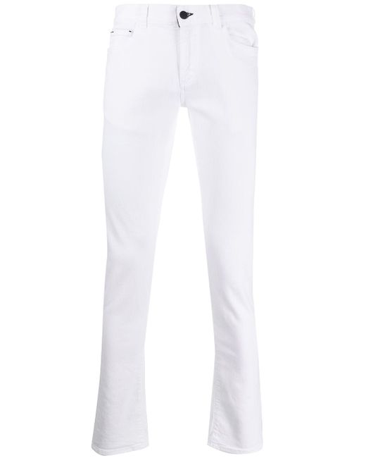 Canali mid-rise skinny jeans White